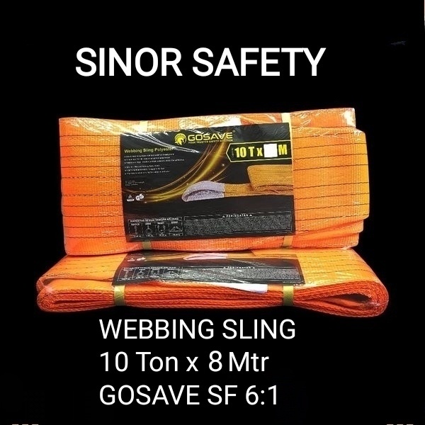 WEBBING SLING 10 Ton x 8 Meter Tali Pengikat Pengangkat Safety