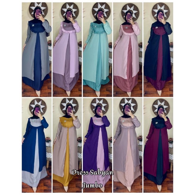 gamis sabyan shakila mix ceruty