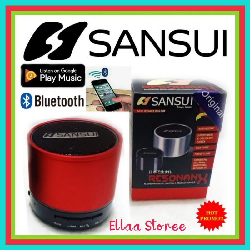Speaker Mini SANSUI SM 508 Speaker Portable Bluetooth Play Musik Hp