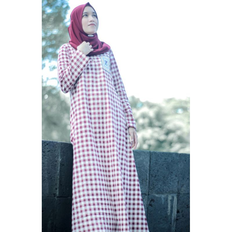 Dress Wanita Casual, Alma dress MerahPutih
