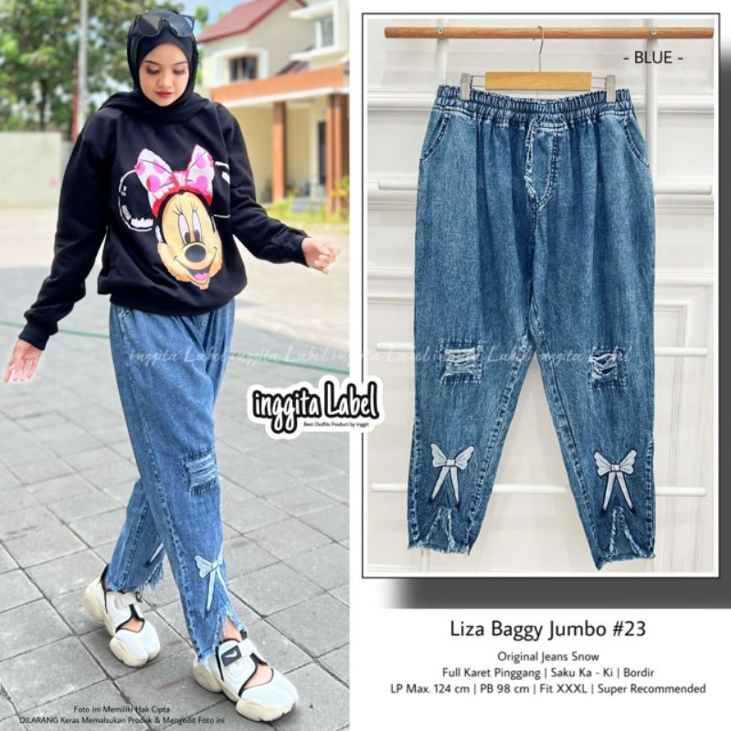 LIZA BAGGY JUMBO #23 BY INGGITA LABEL (BAGGY JEANS JUMBO) Celana jeans wanita modern