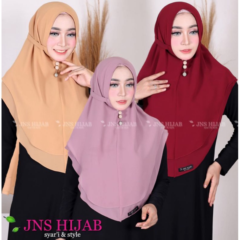 khimar non pet tali standar hijab maryam standar jilbab ceruty 2 layer premium