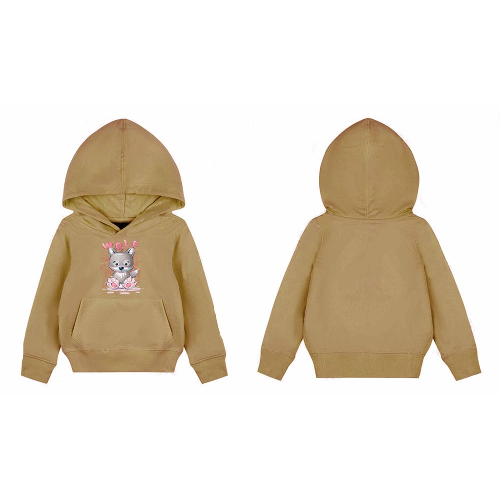 Hoodie Anak Wolf Sweater Pakaian Fleece Anak