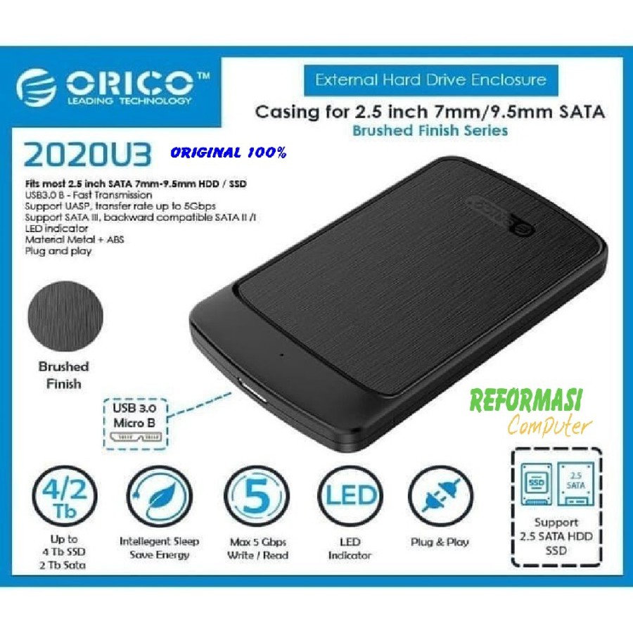 Enclosure ORICO 2020U3 HDD SSD 2.5 Inch USB 3.0 Original Orico