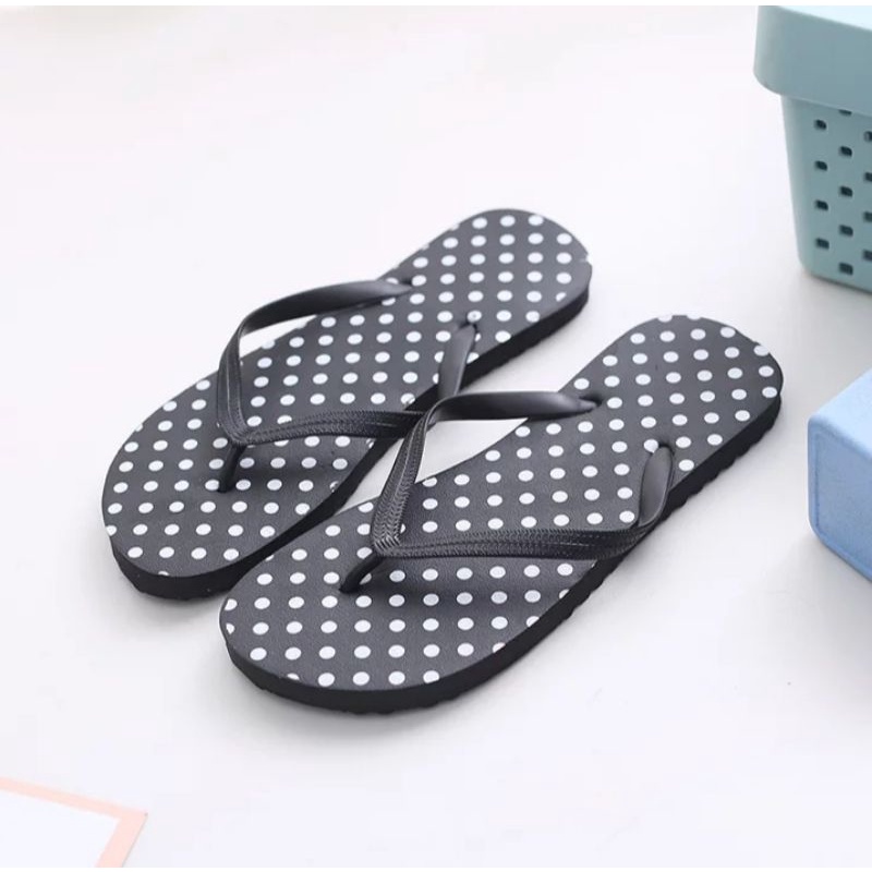 SANDAL JEPIT WANITA MOTIF (POLKADOT)