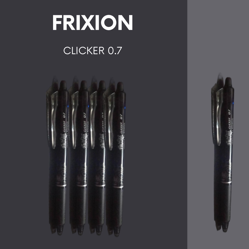 

PULPEN FRIXION CLICKER 0.7 ERASABLE/DAPAT DIHAPUS WARNA HITAM MURAH