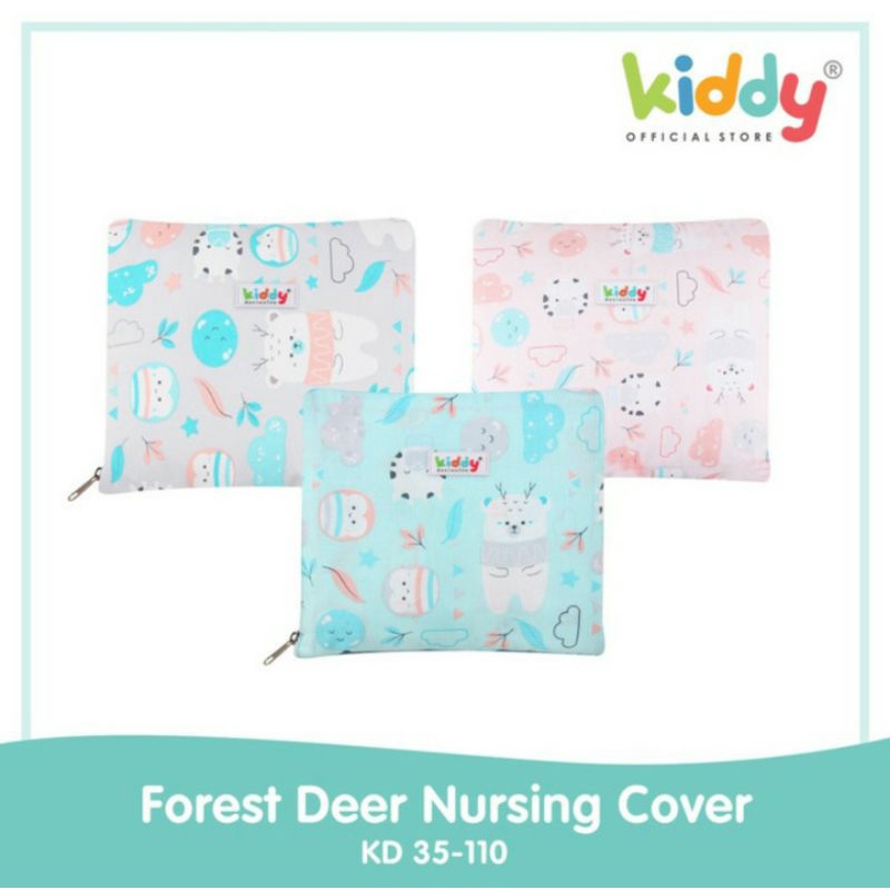 Kiddy Forest Deer Nursing Cover | Apron Menyusui | Penutup Ibu Menyusui Bayi Katun Lembut KD 35-110