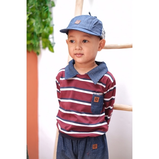 RACHIDKIDS / KAOS ANAK KEREN / COLLAR STRIPE