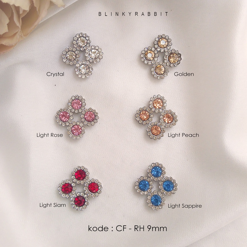 Payet Cangkang Diamond Bulat CFRH 9mm