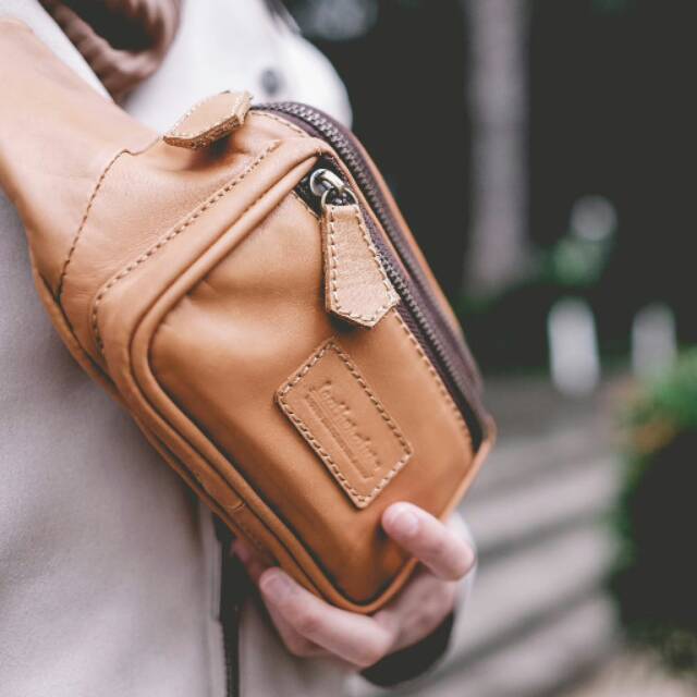 Tas Kulit sapi Asli waistbag tas pinggang wanita Gwenny Fun