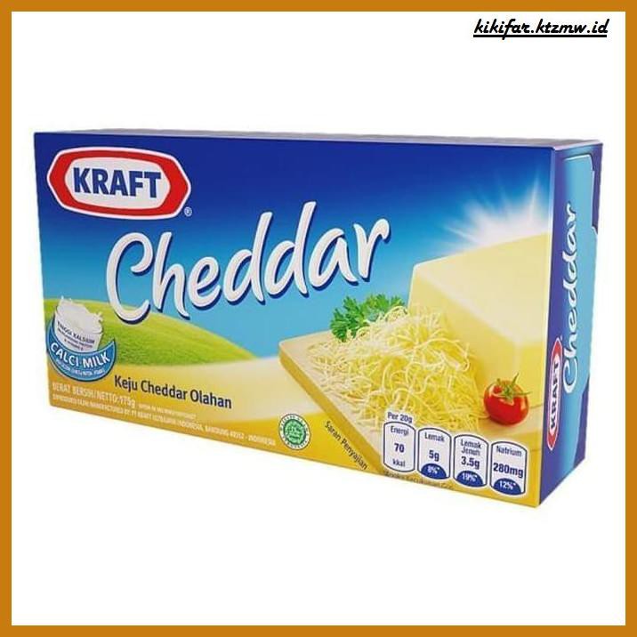 

Ujekujek- Cheese Keju Cheddar Kraft 165 Gr Processed Cheddar Cheese -Original.