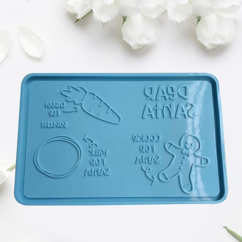 SIY  Handmade Christmas Plate Epoxy Resin Mold Cup Mat Tray Silicone Mould DIY Crafts Jewelry Making Tool