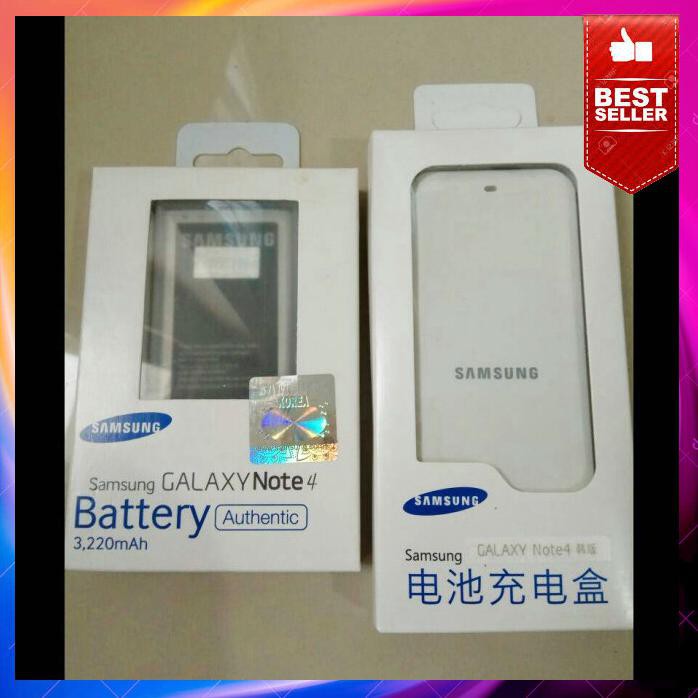 Acc Hp Baterai + Desktop Charger Samsung Note 4 Note4