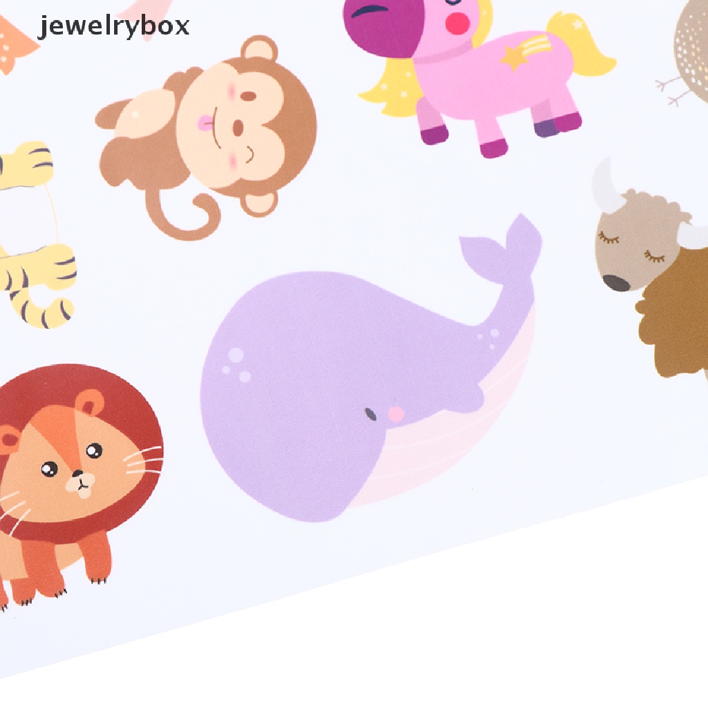 (jewelrybox) Stiker Dinding 26 Huruf + Binatang Hutan Untuk Dekorasi Kamar Anak