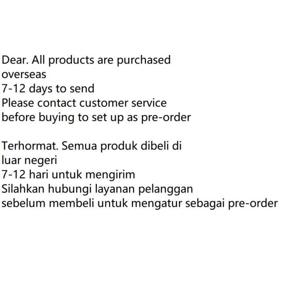 

【Set up pre-order 】 Orders without pre-order cannot be sent