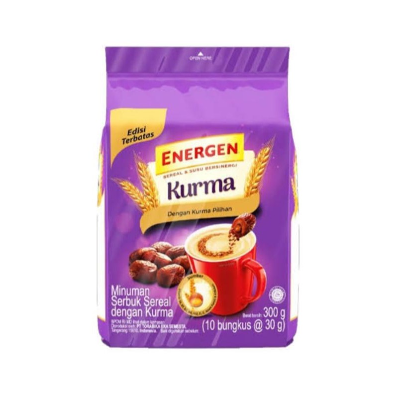 

ENERGEN KURMA 30 GRAM (1 RENCENG ISI 10 SACHET) MINUMAN SACHET TERMURAH