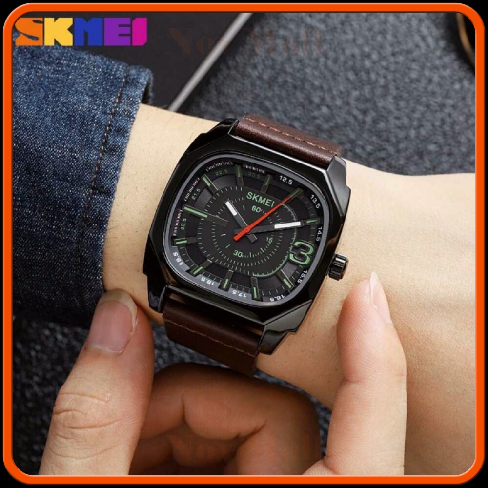 SKMEI Jam Tangan Analog Pria Strap Kulit - 1822