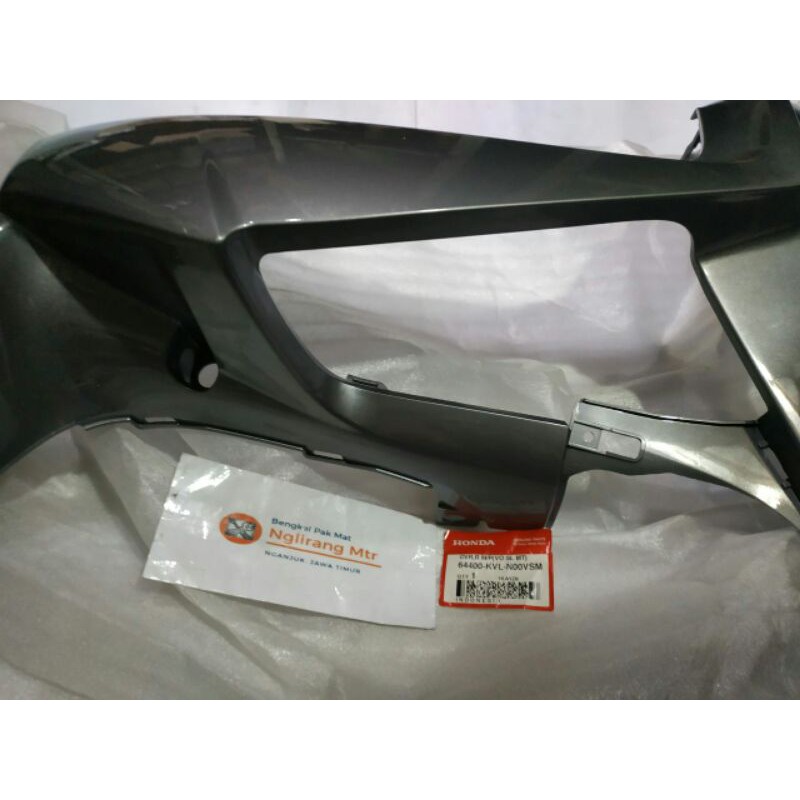 cover tebeng sayap kanan supra x 125 silver tua kode part64400 kvl n00 vsm