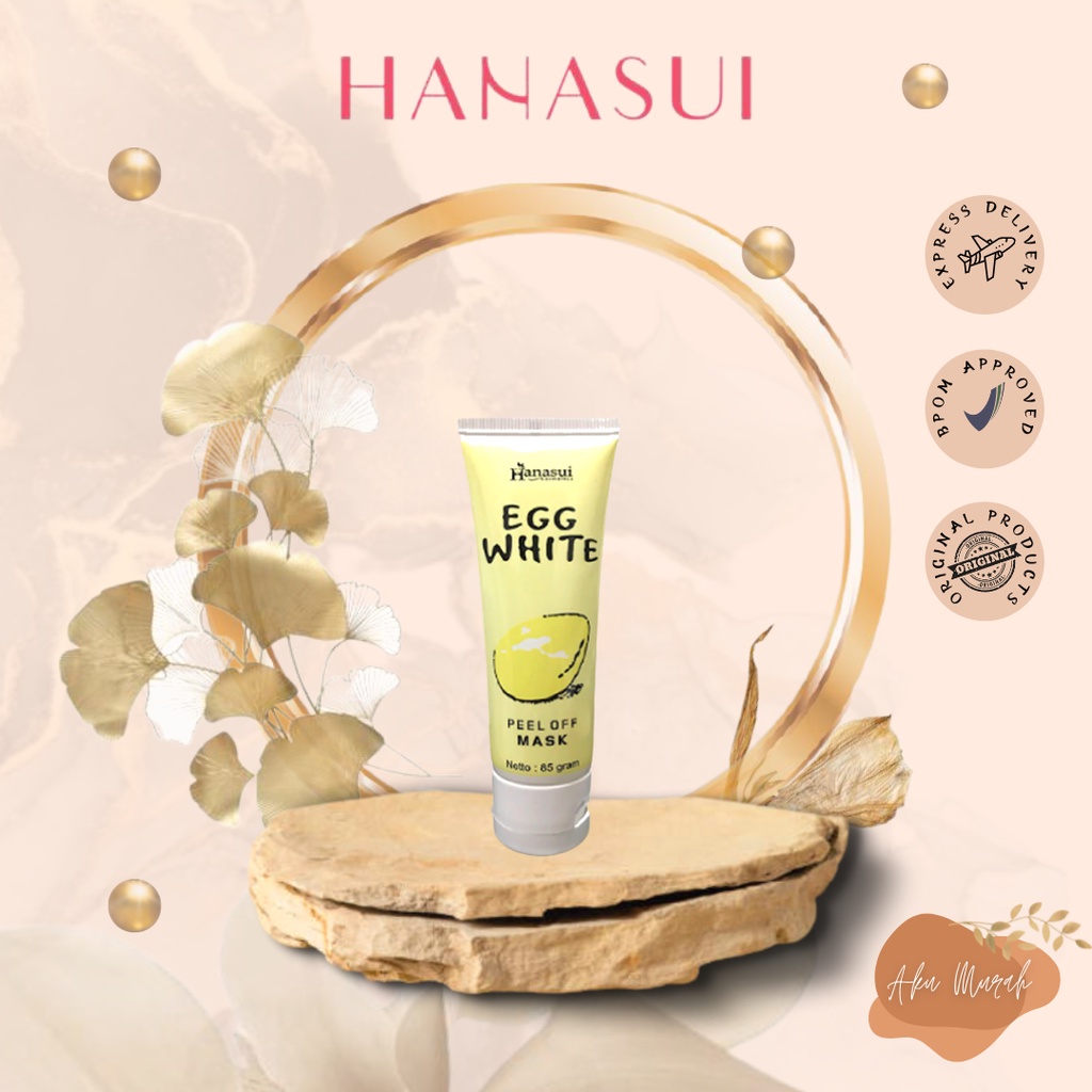 ✨ AKU MURAH ✨[HANASUI] Egg White Peel Off Mask Hanasui BPOM / Original 100%