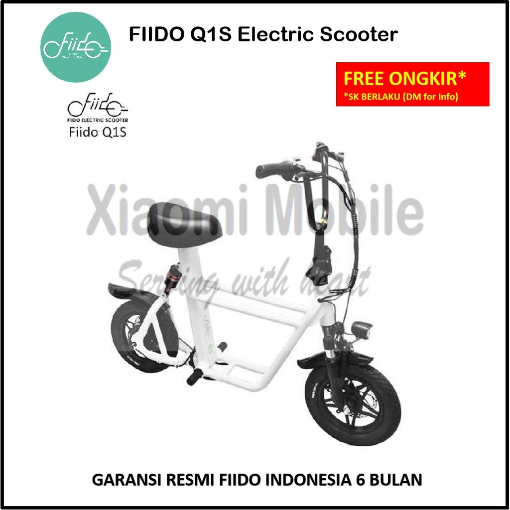 Fiido Q1S Dual Suspension Electric Scooter Sepeda Listrik 36v 10.4Ah Garansi Resmi