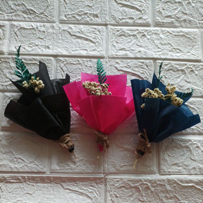 Buket Mini Bouquet Bunga Kering Souvenir Bunga Buket Bouquet Mini Souvenir Buket Bunga