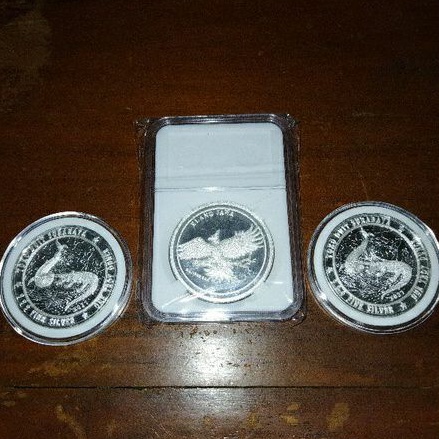 Medali Perak / Silver Round Elang Jawa - 1 Oz Silver 999