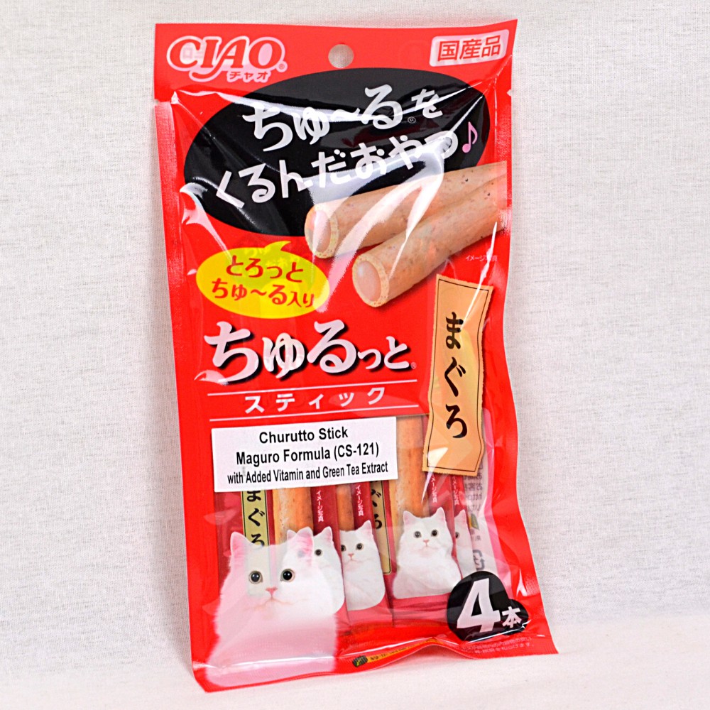 

CIAO Snack Kucing 2 in 1 Tuna Stick Formula 4pcs