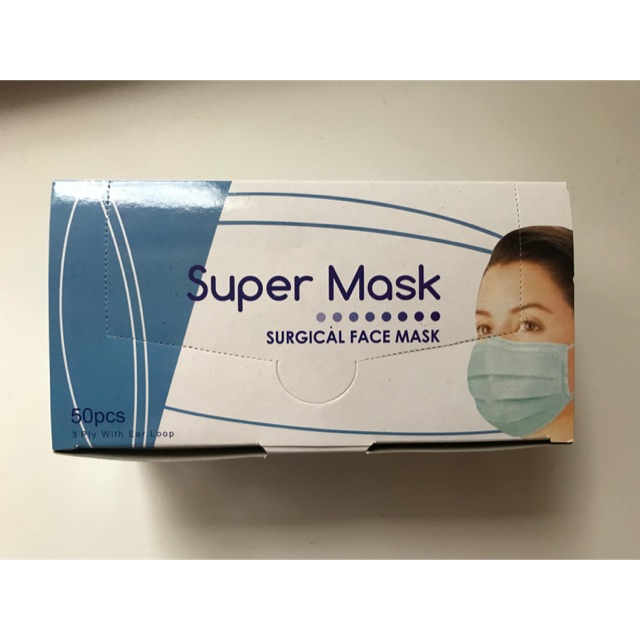 Download Masker Super Mask Surgical Face Mask Shopee Indonesia PSD Mockup Templates