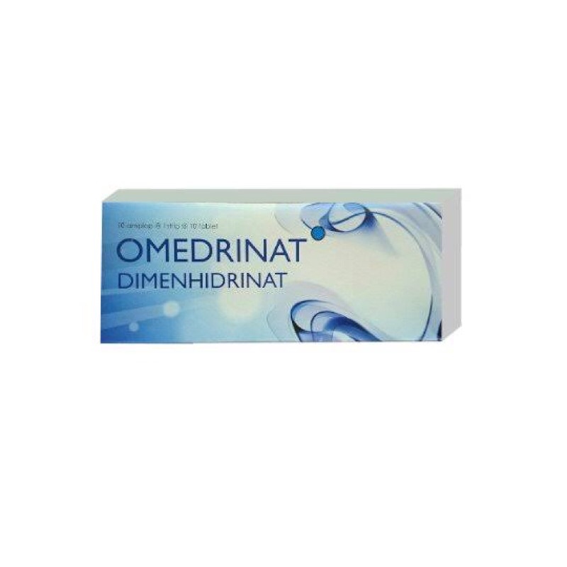 Omendrinat Dimenhydrinate 50 Mg - Obat Lambung [Box 100 Tablet - Strip 10 Tablet]