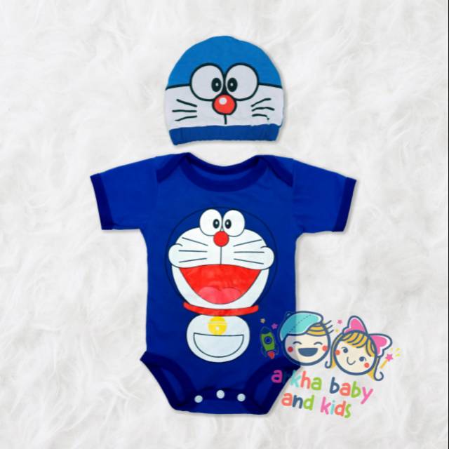 Jumper bayi  baju  bayi  doraemon jumpsuit baby doraemon 