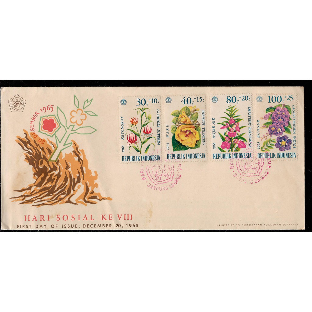 

SHP Indonesia Seri Bunga I Th 1965 Unused