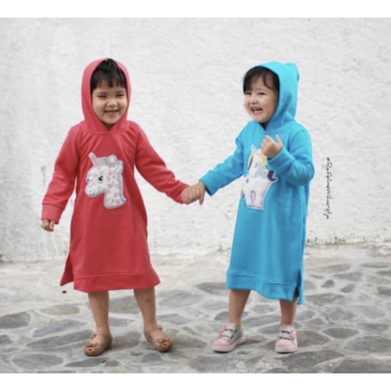 hoodie dress by my bee kids bisa jadi atasan atau dress mybee ya moms nablfashion