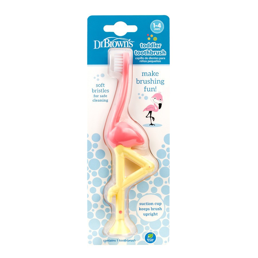 Dr. Brown's Toddler Toothbrush Sikat Gigi Anak Flamingo