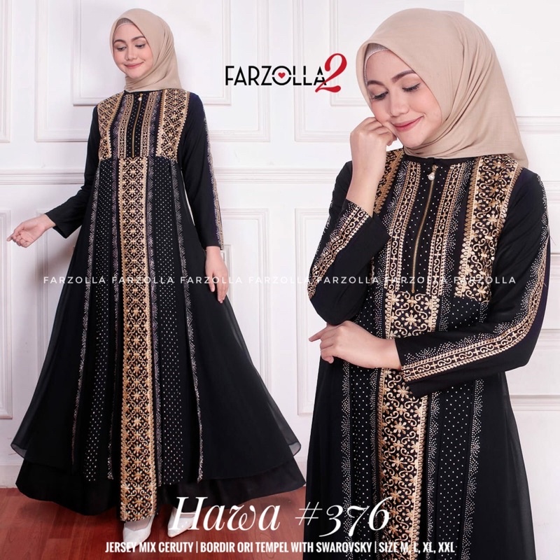 Abaya Turkey | Hawa #376 | Busana Arab Muslimah Original by Farzolla