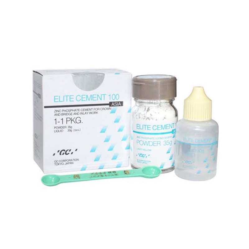 Alice dental GC elite cement mini pack zinc phospate semen zinc fosfat phospat lem crown gigi palsu