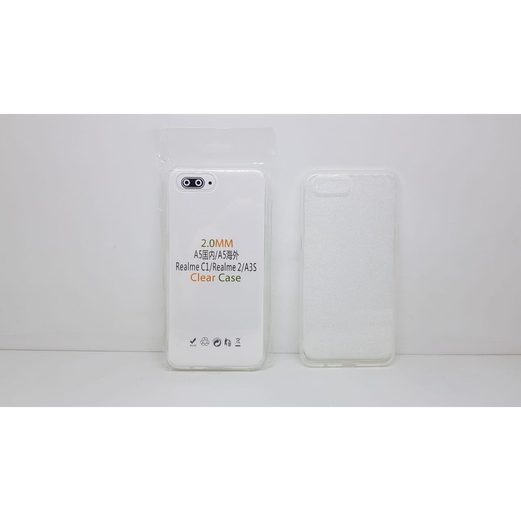 Soft Case OEM Transparan Realme C1 6.2 Inchi Clear Ultra Thin TEBAL 2.0mm Oppo A3S SUPER CLEAR