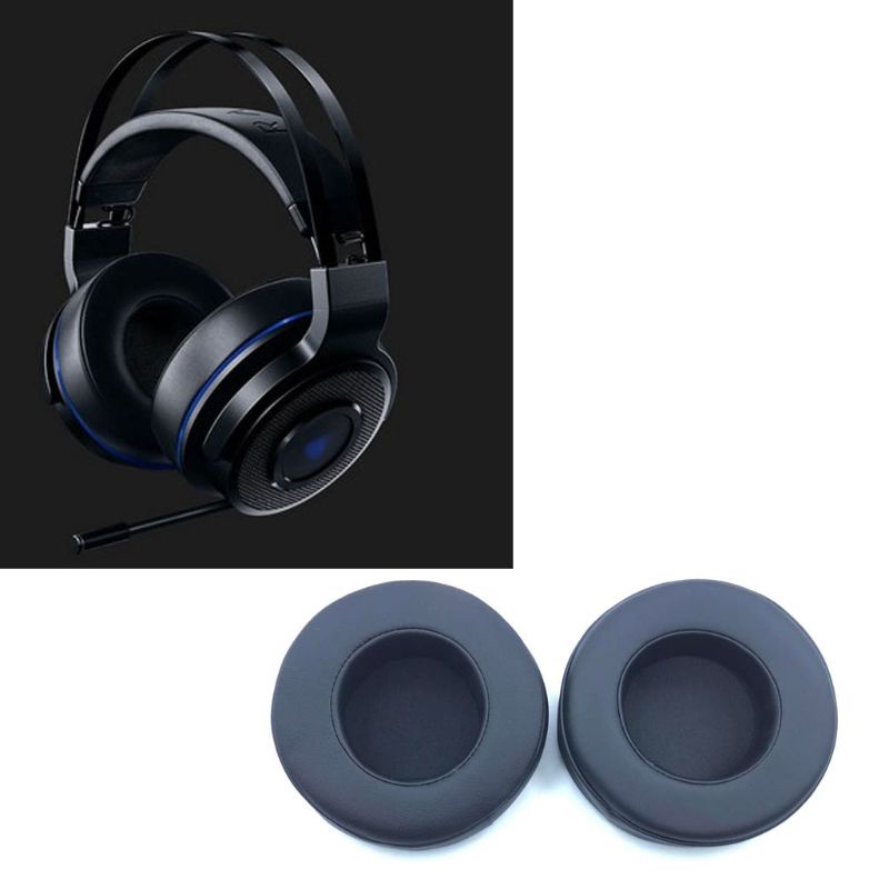 Cre 1 Pasang Bantalan Earpads Pengganti Bahan Busa + Kulit Untuk Headphone Razer Thresher Ultimate 7.1