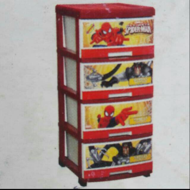Harga Pabrik Khusus Jne Contener Spiderman Susun 4 Laci Karakter Anak Napolly Susun 4 D5DeaxHl7ayn7