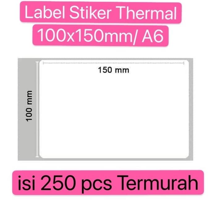 

LABEL BARCODE 100 X 150 mm KERTAS STICKER DIRECT THERMAL 100x150 350pc CUCI GUDANG