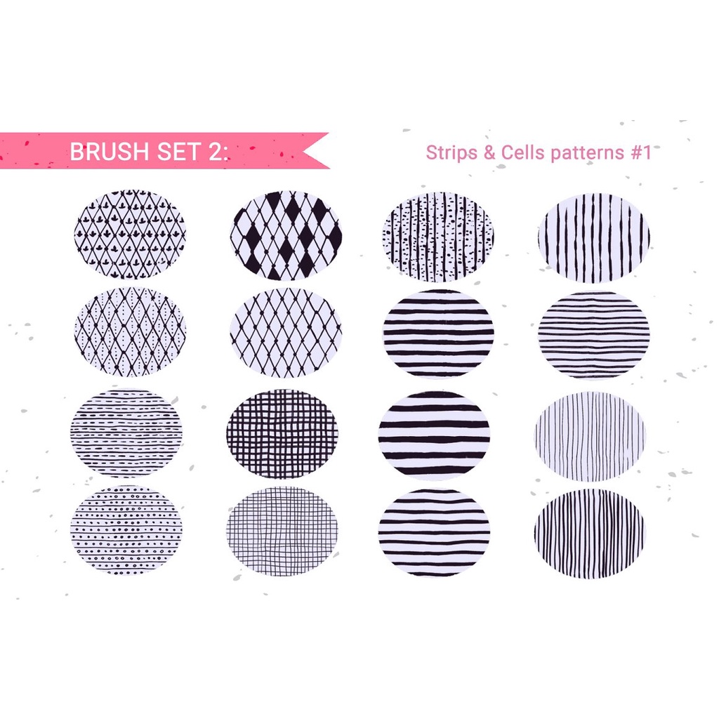 Procreate Brush - 80 Hand-drawn Pattern Brushes for Procreate