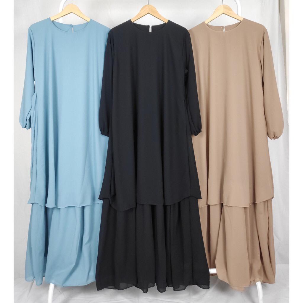 Gamis Malaysia Ceruty Polos