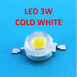 High Power LED 3W Putih / Cold White (8000 - 8500K) 3.2 - 3.4V 700mA