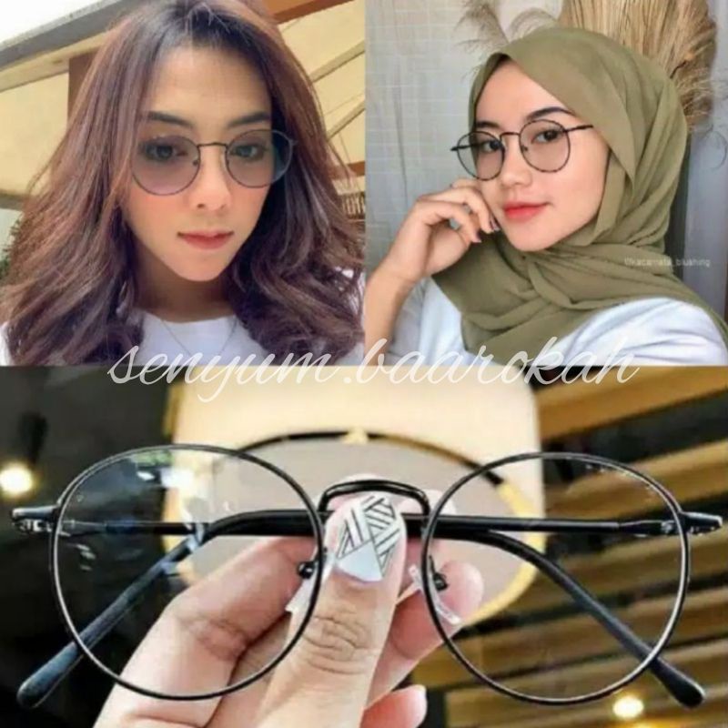kacamata (muka kecil) bulat kacamata photocromic trendy
