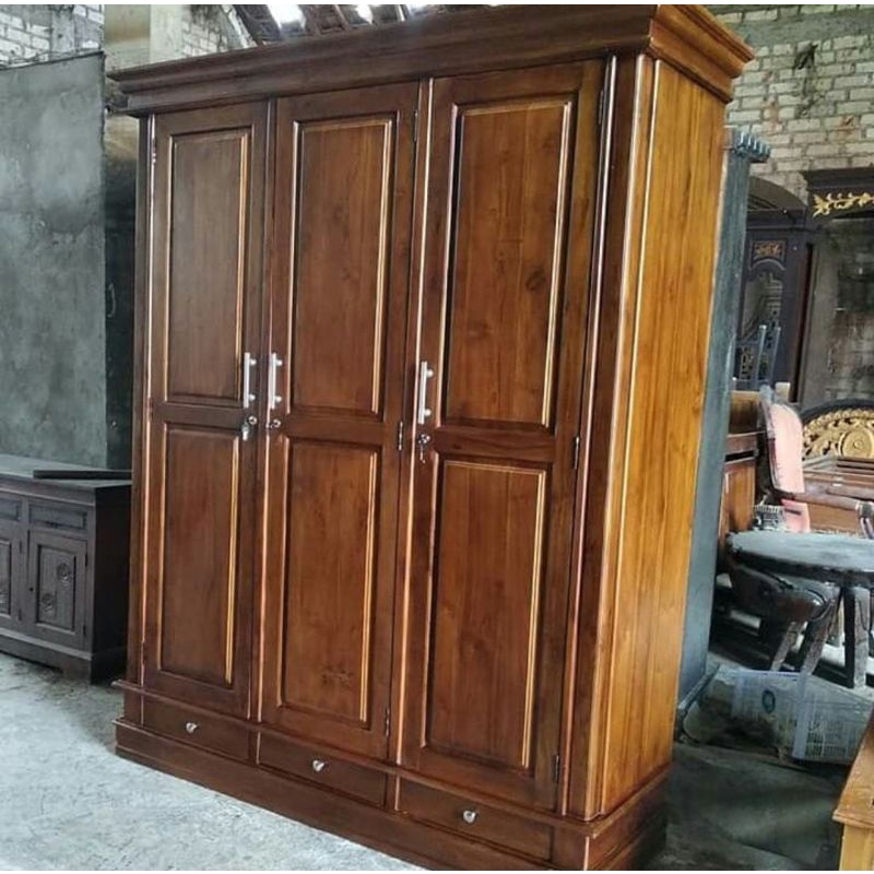 LEMARI MINIMALIS LACI MURAH ALMARI JATI TUA JEPARA