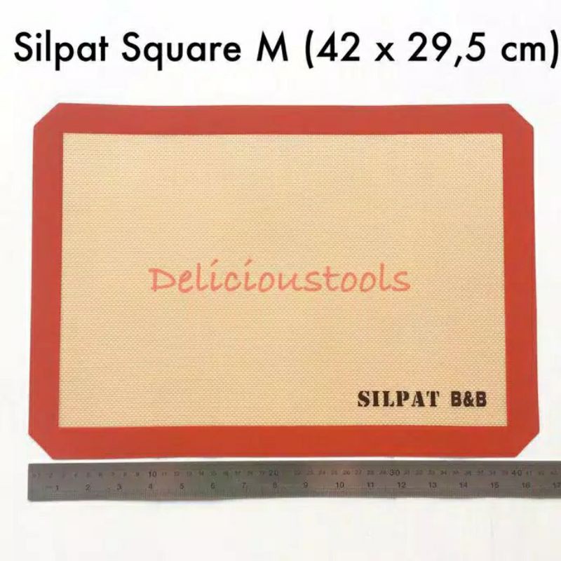 Silpat Square M Alas Oven Loyang Kue Soes Macaron Meringue Kukis Barang