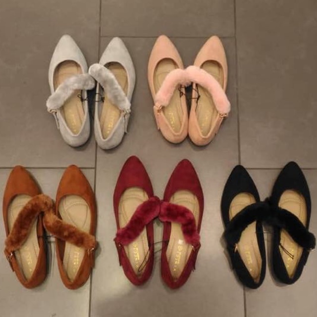 VINCCI VNC Flat shoes sling bulu original murah