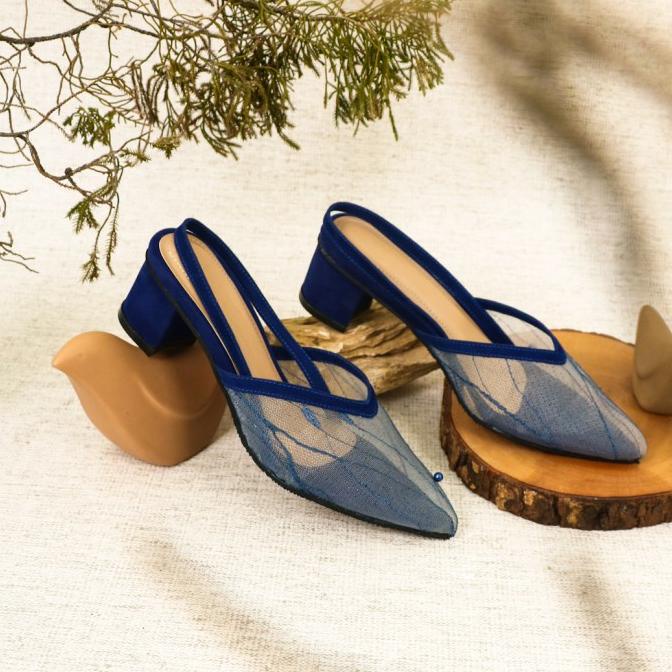 AliveLoveArts Minia Sepatu Lace Heels Brukat Wanita Termurah