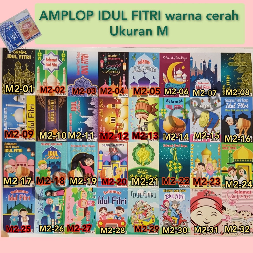 

Amplop Lebaran Idul Fitri Isi 8 Lembar Ukuran M (7cm x 10cm)