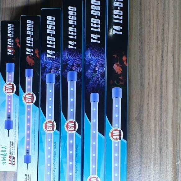 Lampu aquarium celup hailong amara t4 led hl cosmo 100cm warna putih