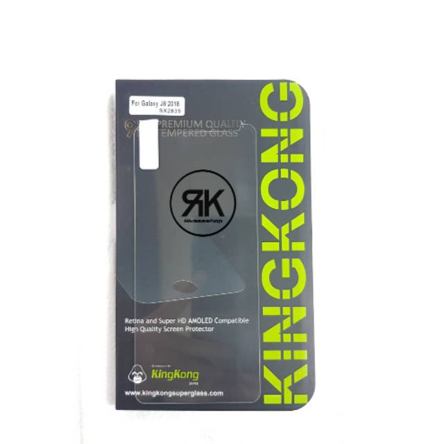 kingkong tempered glass Samsung J8 2018 anti gores screen guard kaca